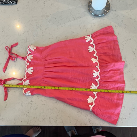 Lilly Pulitzer Pink & White Beach Lightweight Dress Shoulder Ties Women’s Size 2 - Picture 10 of 14
